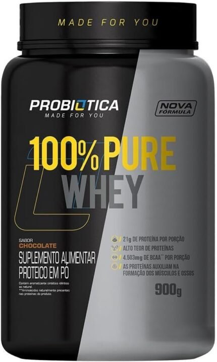 Probiótica 100% Pure Whey Nova Fórmula - 900G Chocolate -